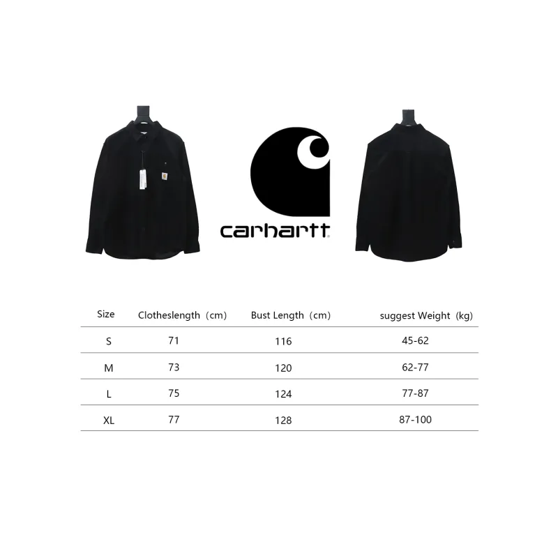 Carhartt WIP L/S Flint Regular Fit Men's Shirt Black