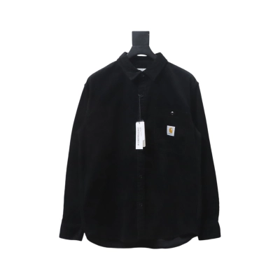 Carhartt WIP L/S Flint Regular Fit Men's Shirt Black 01