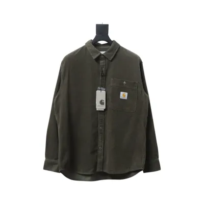 Carhartt WIP L/S Flint Regular Fit Men's Shirt Green 01