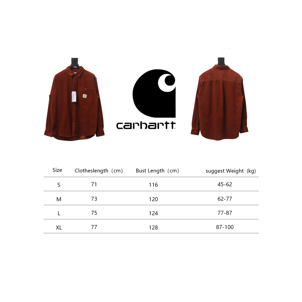 Carhartt WIP L/S Flint Regular Fit Men's Shirt Red