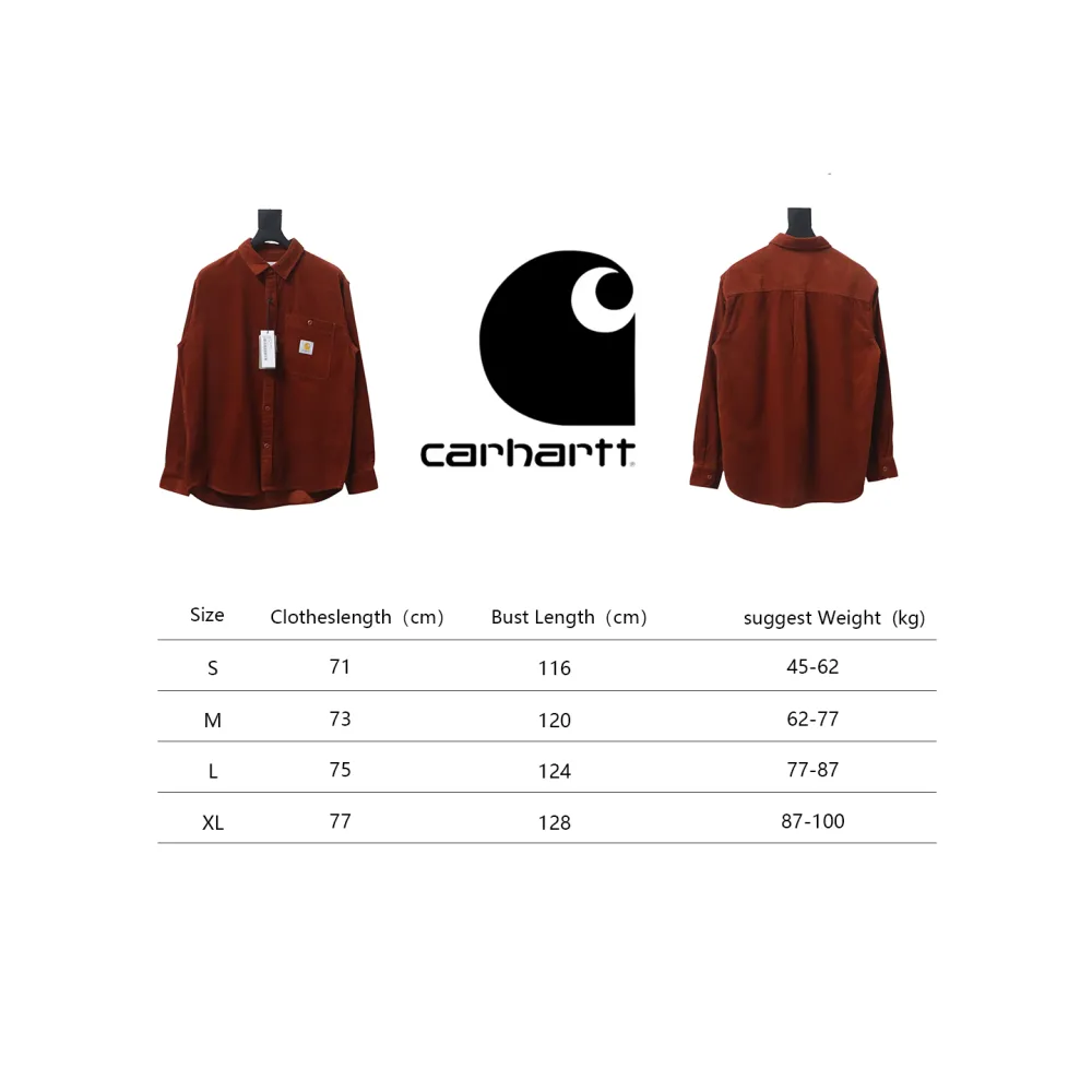 Carhartt WIP L/S Flint Regular Fit Men's Shirt Red