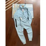 Nike Sportswear Tech Fleece Windrunner Hoodie & Joggers Pant Set Blue YZ FB7922 FB8002