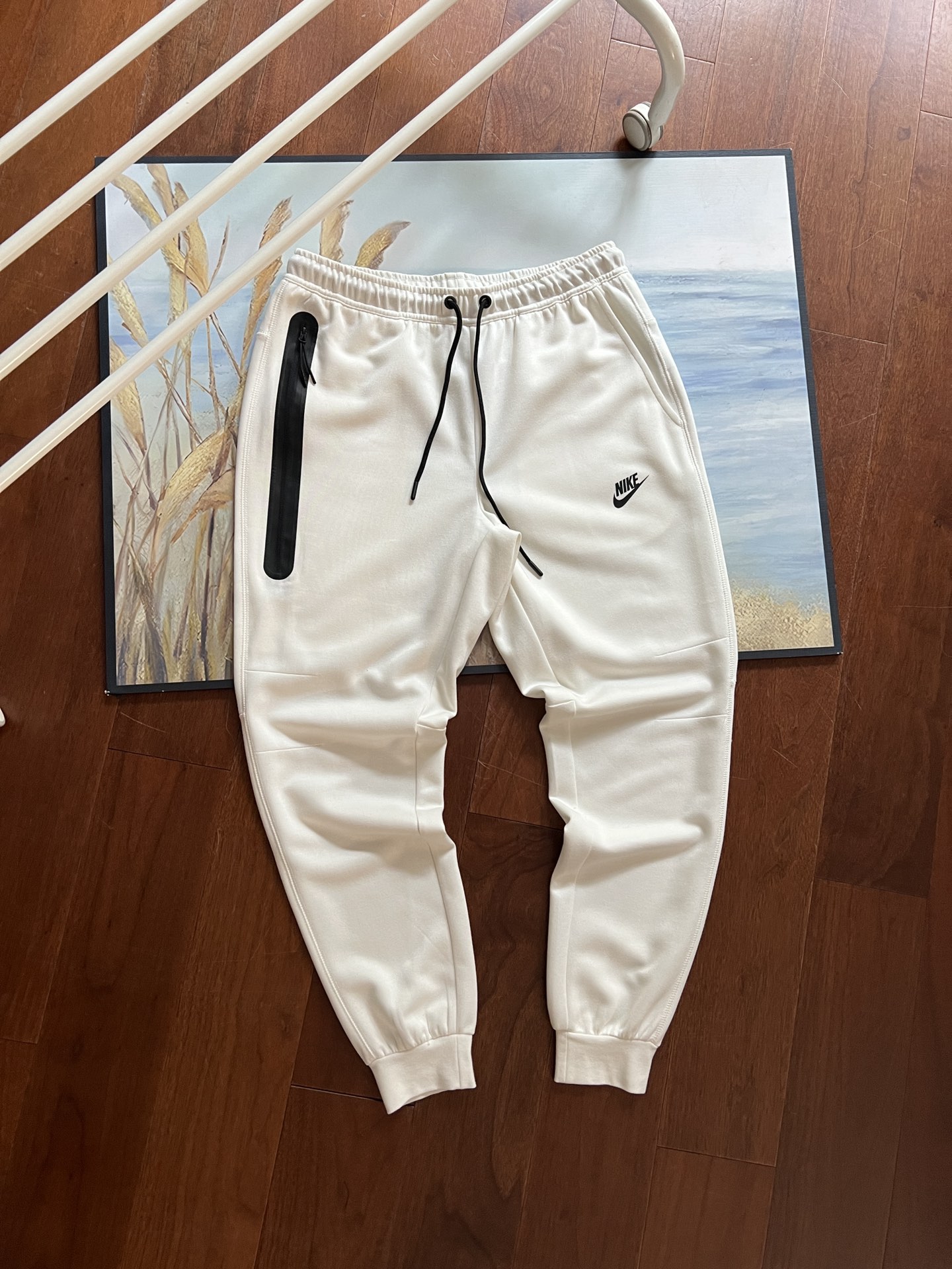 Nike Sportswear Tech Fleece Windrunner Hoodie & Joggers Pant Set White YZ FB7922 FB8002