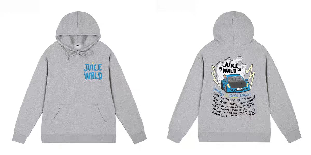 Juice Wrld 999 Hoodie Grey YZ 241126