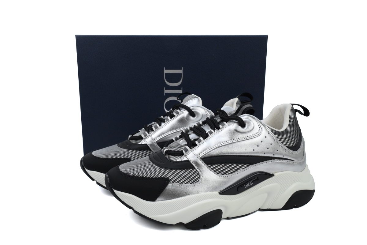 Dior B22 Sneaker Black Grey Silver Cream CK240921