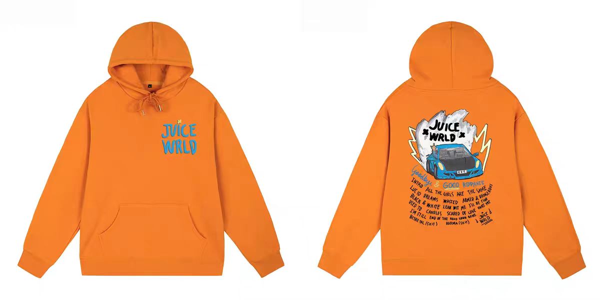 Juice Wrld 999 Hoodie Orange YZ 241126