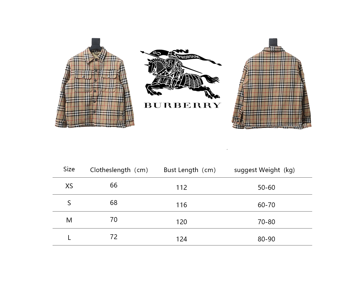 Burberry Calmore Wool Check Shirt Jacket Beige CK 3202023022