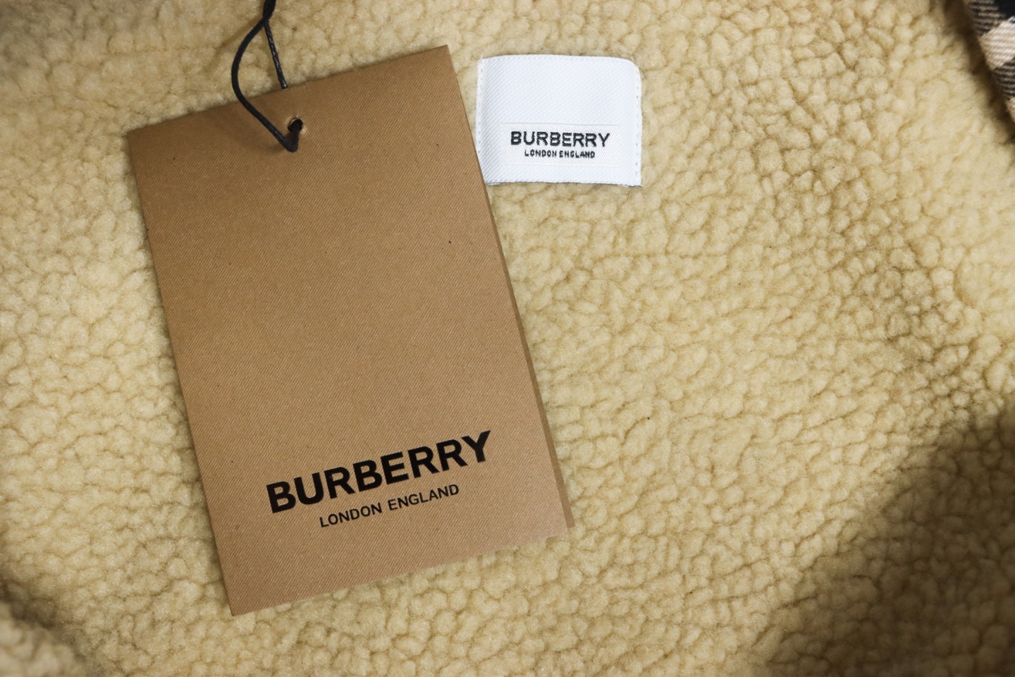 Burberry Calmore Wool Check Shirt Jacket Beige CK 3202023022