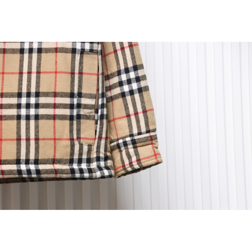 Burberry Calmore Wool Check Shirt Jacket Beige CK 3202023022
