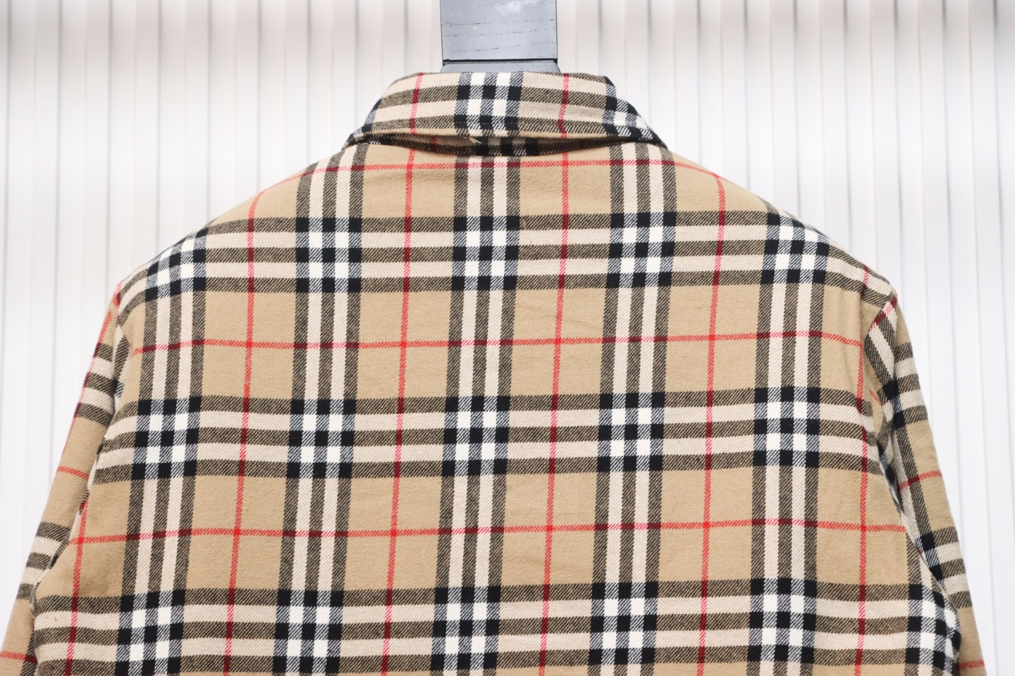 Burberry Calmore Wool Check Shirt Jacket Beige CK 3202023022