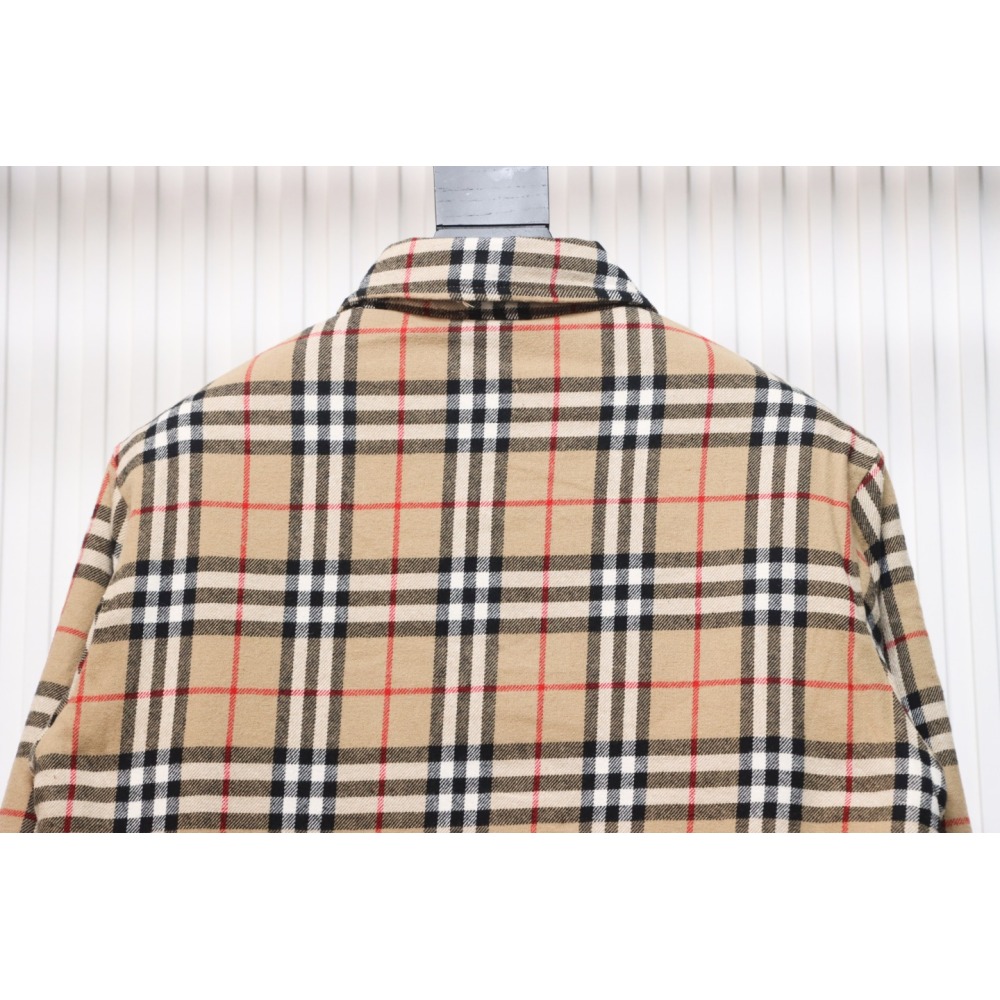 Burberry Calmore Wool Check Shirt Jacket Beige CK 3202023022