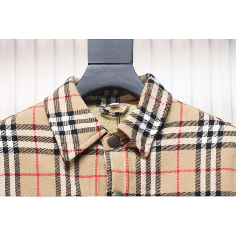 Burberry Calmore Wool Check Shirt Jacket Beige CK 3202023022