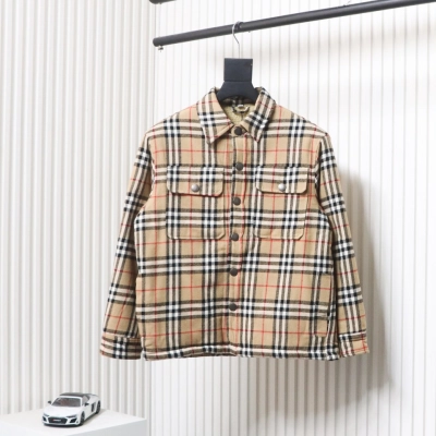 Burberry Calmore Wool Check Shirt Jacket Beige CK 3202023022 01
