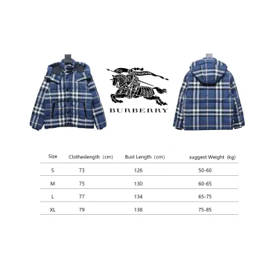 Burberry Check Down Jacket Blue CK 520698670 02