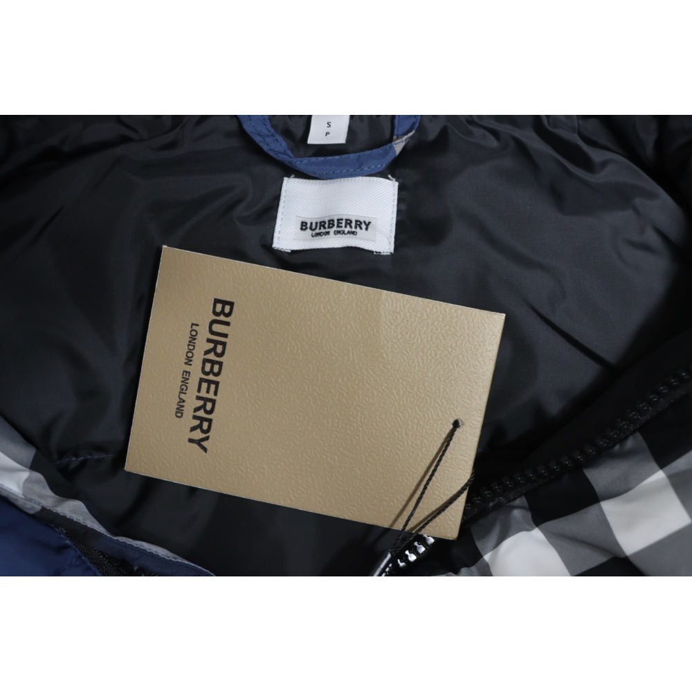 Burberry Check Down Jacket Blue CK 520698670