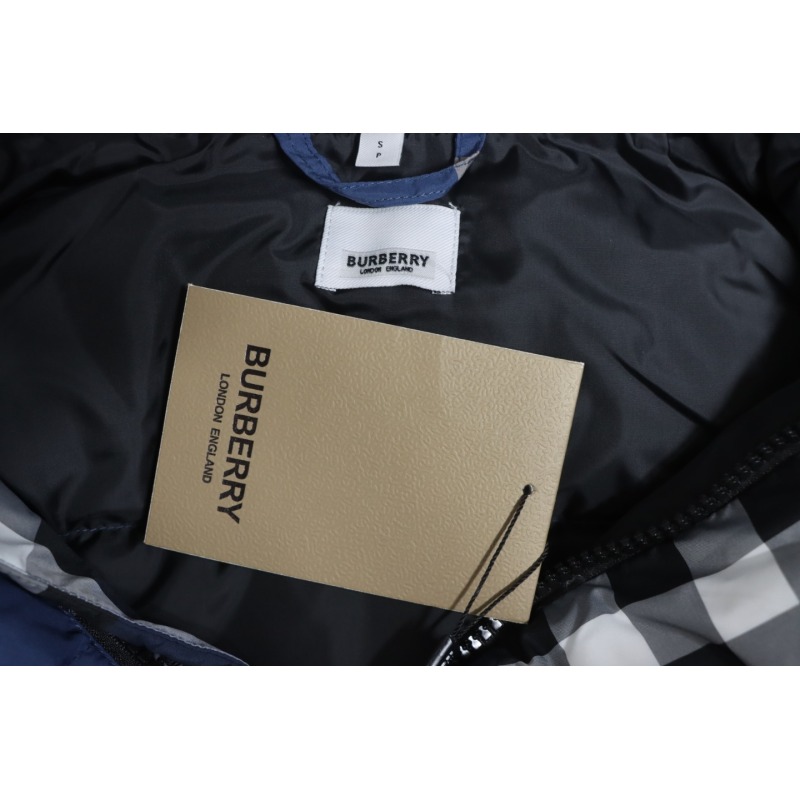 Burberry Check Down Jacket Blue CK 520698670
