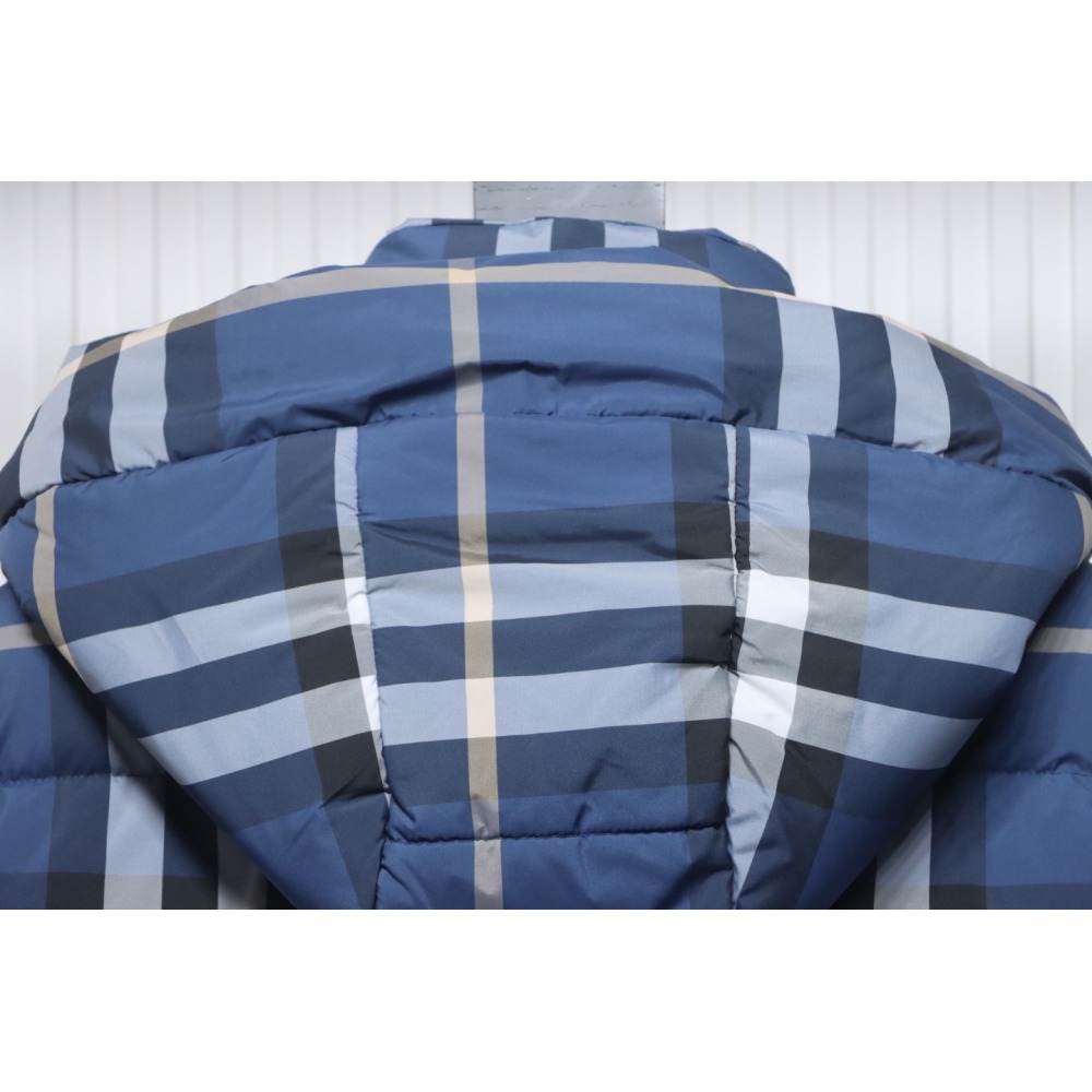 Burberry Check Down Jacket Blue CK 520698670