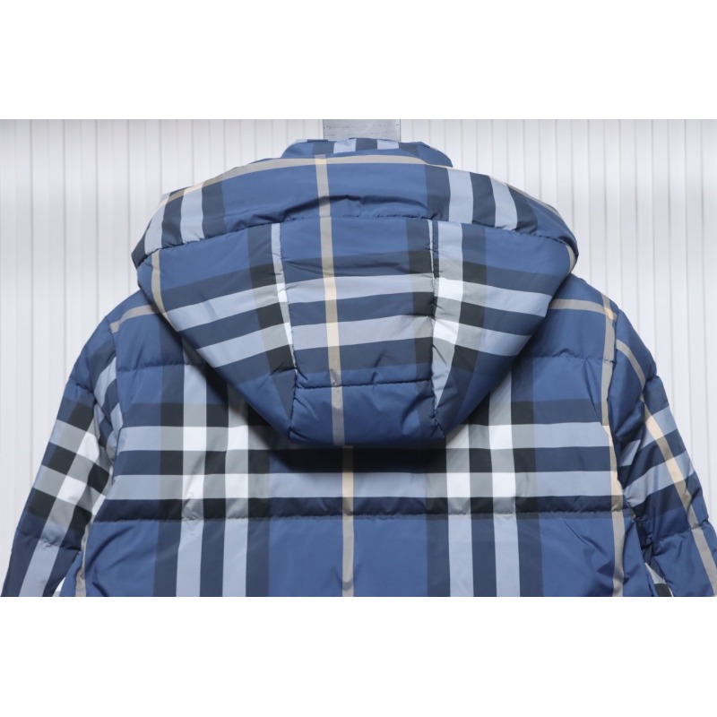 Burberry Check Down Jacket Blue CK 520698670