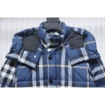 Burberry Check Down Jacket Blue CK 520698670