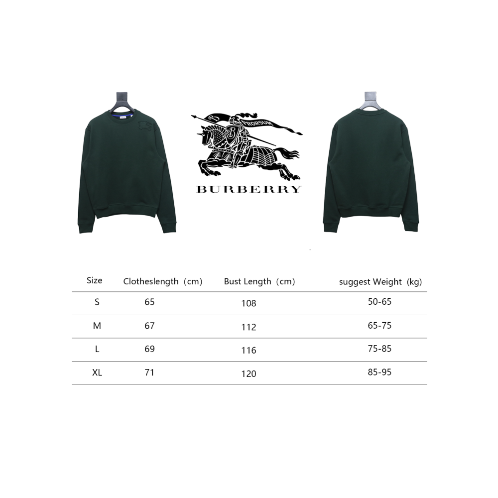 Burberry EKD Cotton Sweatshirt Green CK WR2802024016