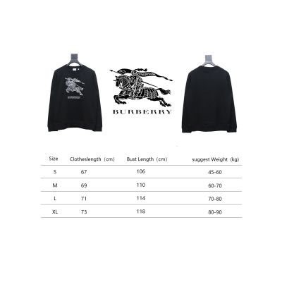 Burberry Embroidered EKD Cotton Sweatshirt Black CK WR2602024014 02