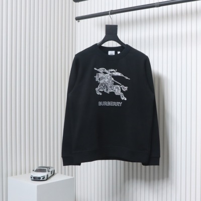Burberry Embroidered EKD Cotton Sweatshirt Black CK WR2602024014 01