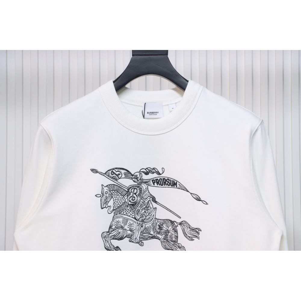 Burberry Embroidered EKD Cotton Sweatshirt White CK WR2602024014