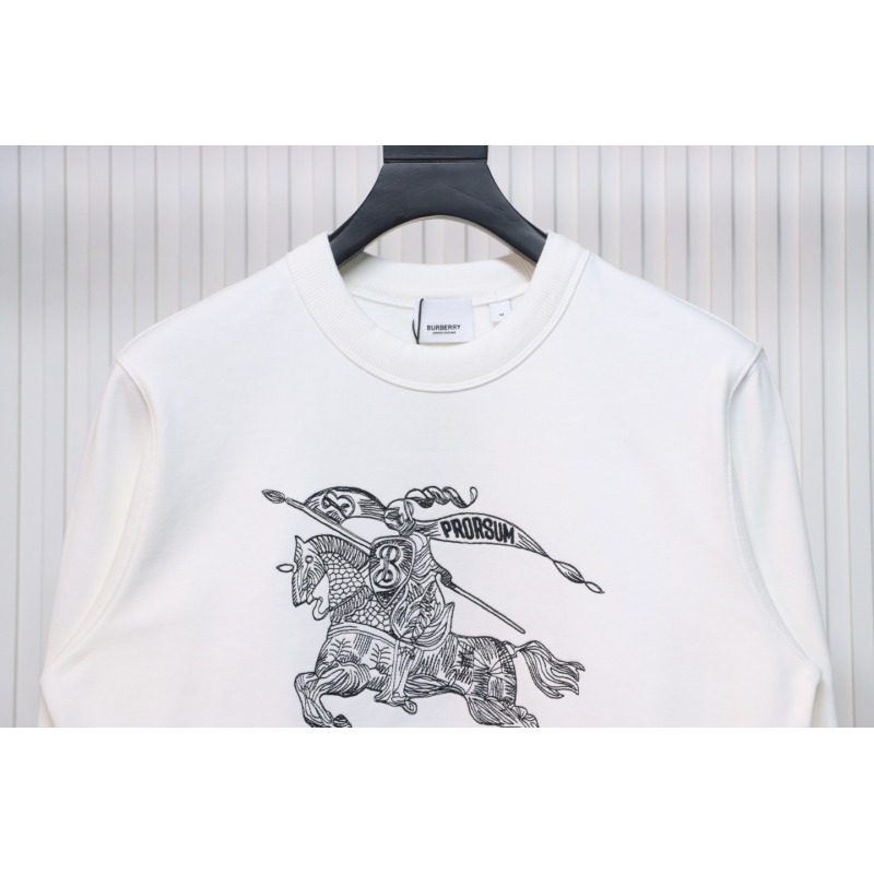 Burberry Embroidered EKD Cotton Sweatshirt White CK WR2602024014
