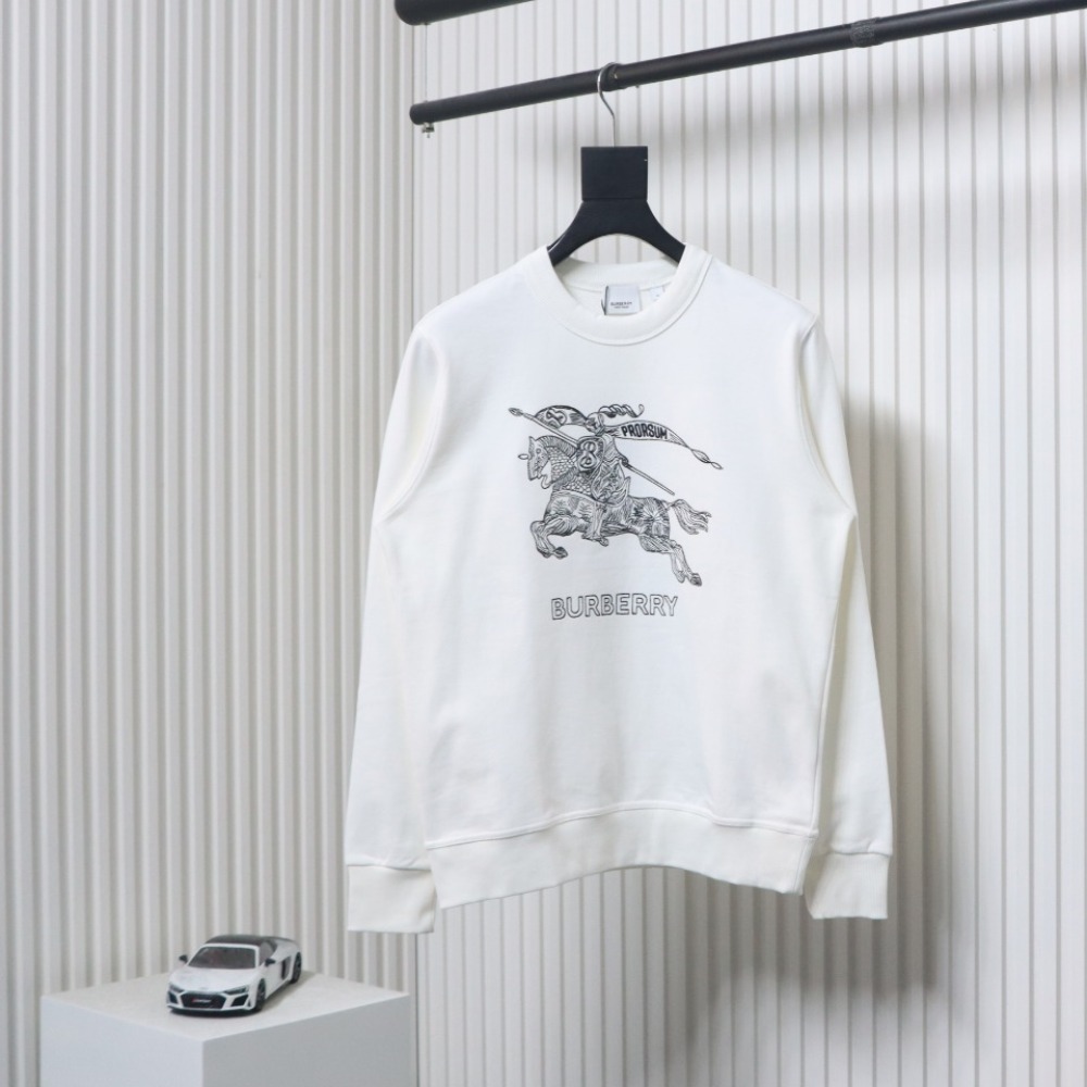 Burberry Embroidered EKD Cotton Sweatshirt White CK WR2602024014