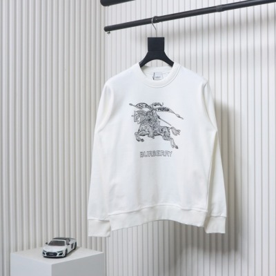 Burberry Embroidered EKD Cotton Sweatshirt White CK WR2602024014 01