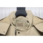 Burberry Embroidered Small Logo Stand Collar Hooded Down Jacket Beige CK22Fw WR6202024050
