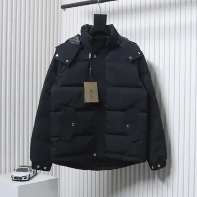 Burberry Embroidered Small Logo Stand Collar Hooded Down Jacket CK22Fw WR6202024050 01