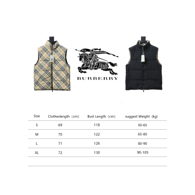 Burberry Reversible Check Pattern Waistcoat Vest Beige CK WN5002024038 02