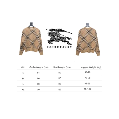 Burberry Check Wool Blend Sweater Sand CK WR3002024018 02