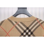 Burberry Check Wool Blend Sweater Sand CK WR3002024018