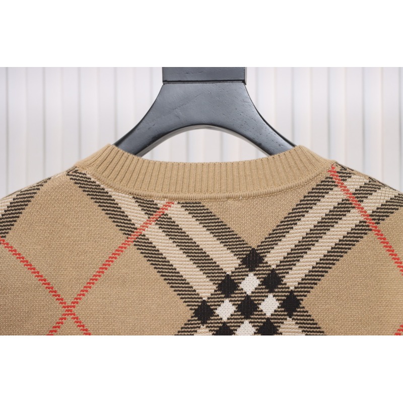 Burberry Check Wool Blend Sweater Sand CK WR3002024018