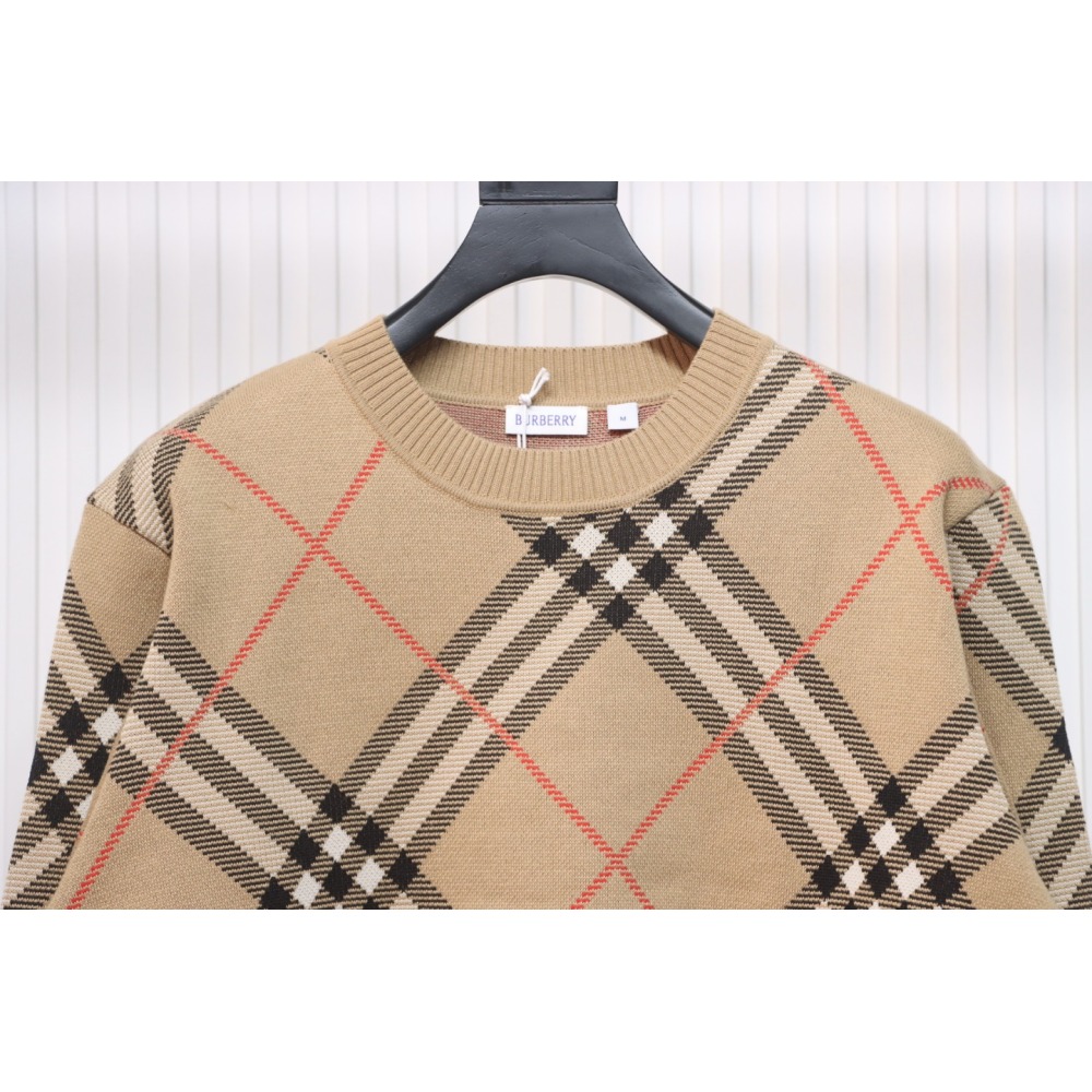 Burberry Check Wool Blend Sweater Sand CK WR3002024018