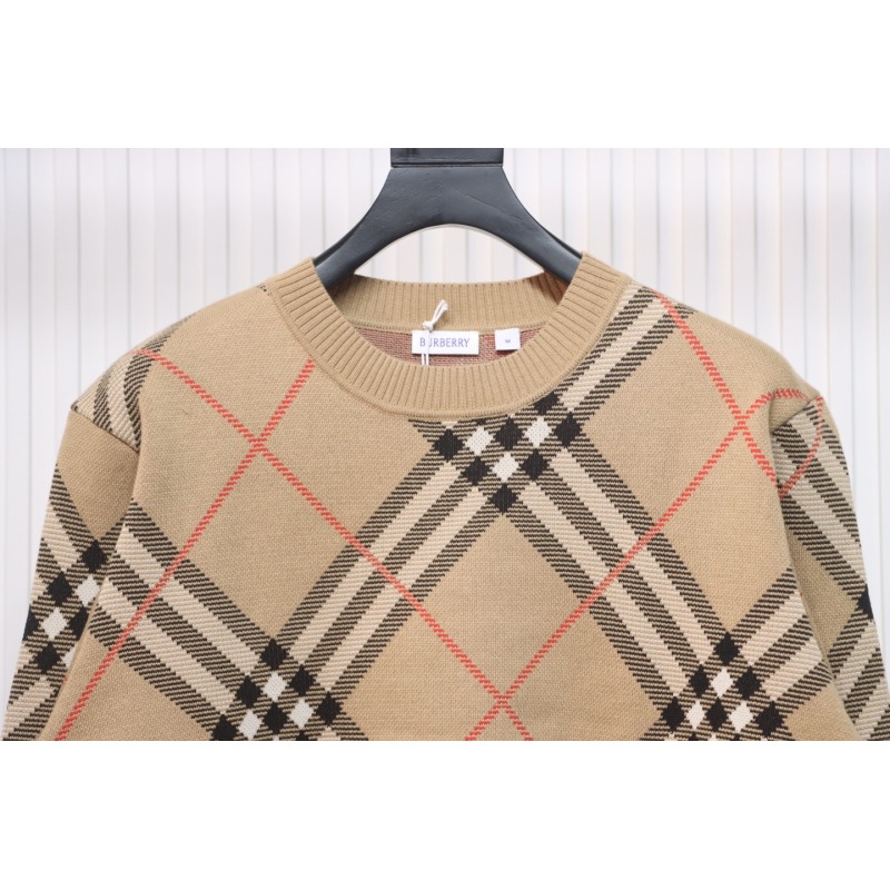 Burberry Check Wool Blend Sweater Sand CK WR3002024018