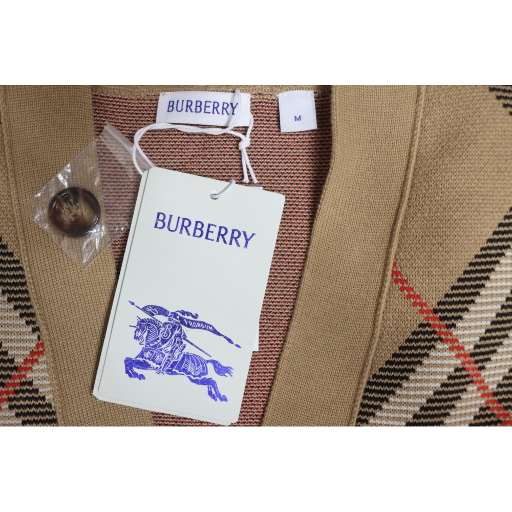 Burberry Check Wool Mohair Blend Cardigan CK WR3202024020
