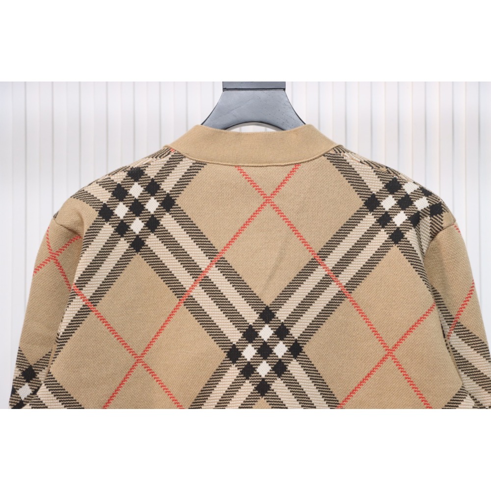 Burberry Check Wool Mohair Blend Cardigan CK WR3202024020