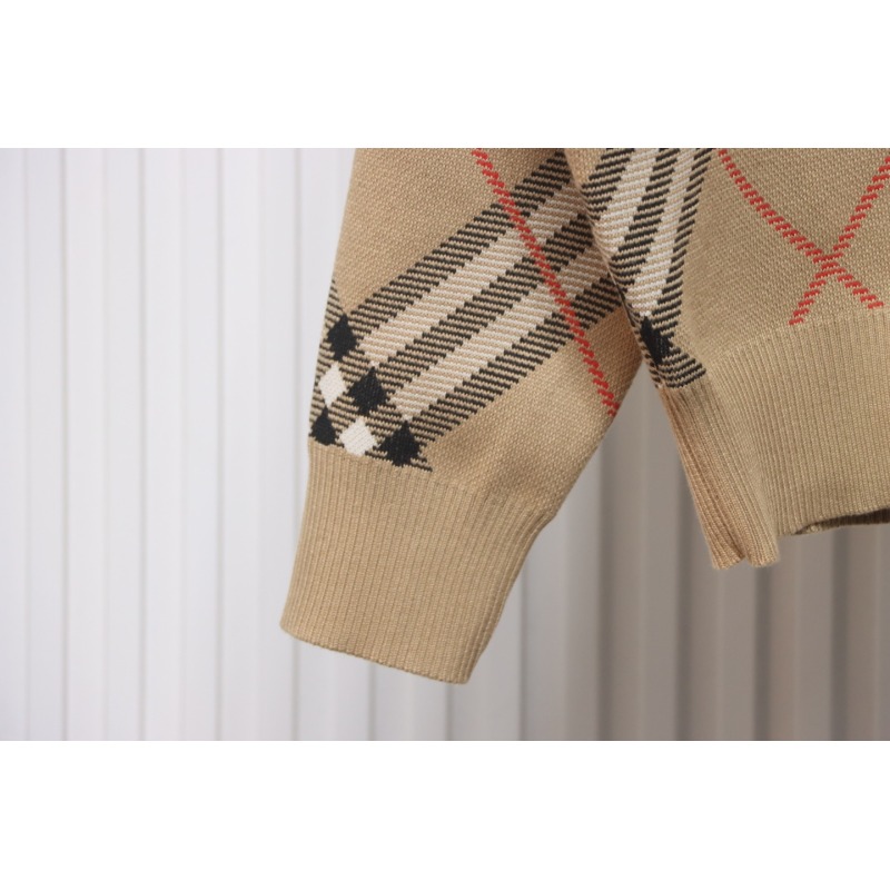 Burberry Check Wool Mohair Blend Cardigan CK WR3202024020