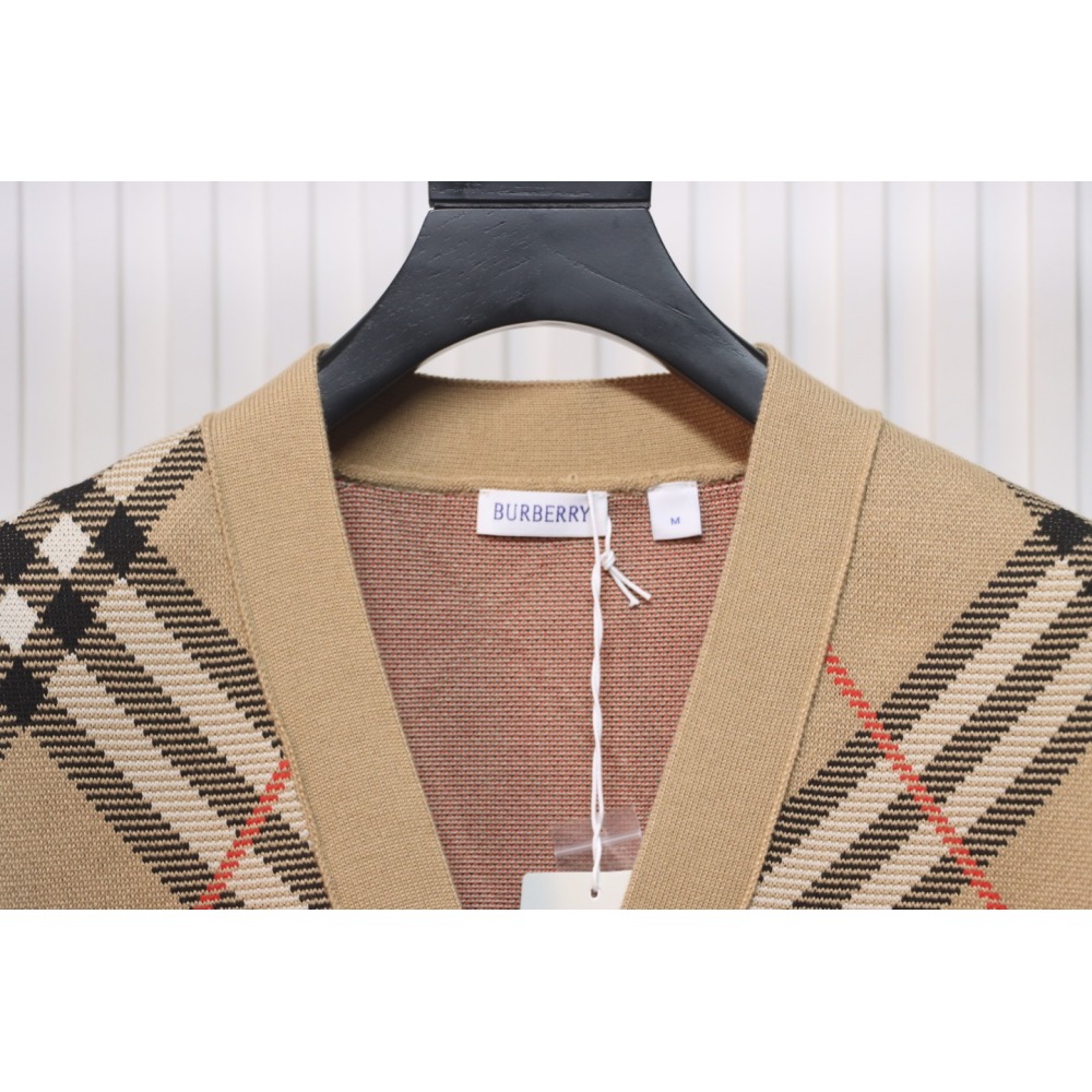 Burberry Check Wool Mohair Blend Cardigan CK WR3202024020