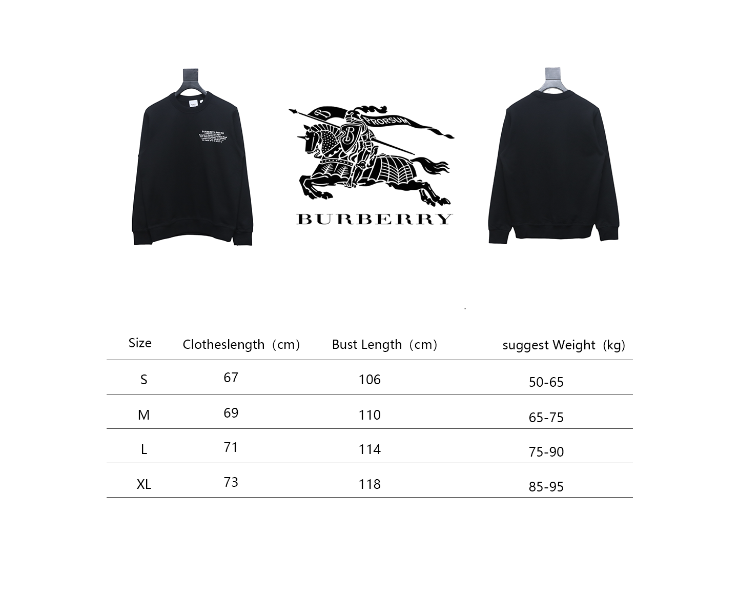 Burberry Coordinate Letter Printed Sweatshirt Black CK WR2402024012