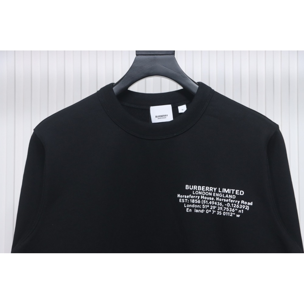 Burberry Coordinate Letter Printed Sweatshirt Black CK WR2402024012
