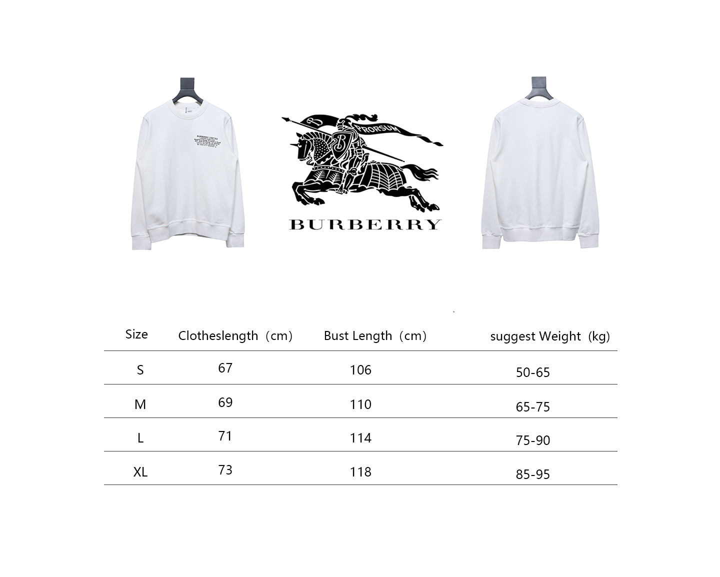 Burberry Coordinate Letter Printed Sweatshirt White CK WR2402024012