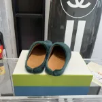 Marni Green LONG-HAIR CALFSKIN FUSSBETT SABOT Slide Green PB SBMS004601P4122