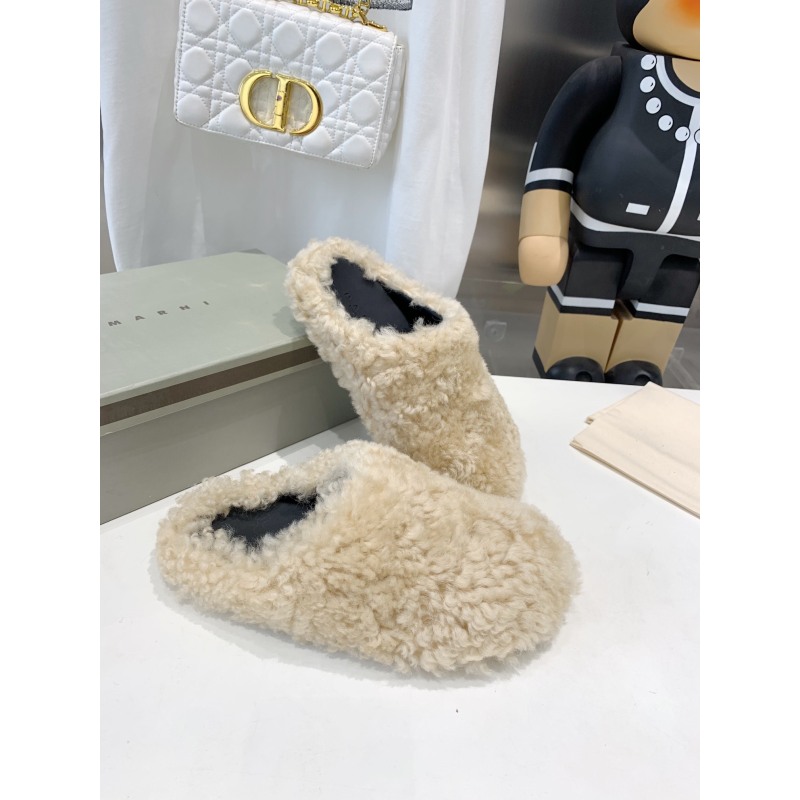 Marni Fussbett Sabot Slide Beige PB SBMS004601 LM071 00M24