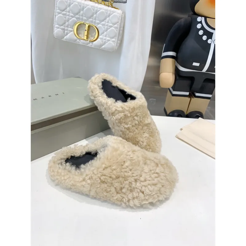 Marni Fussbett Sabot Slide Beige PB SBMS004601 LM071 00M24