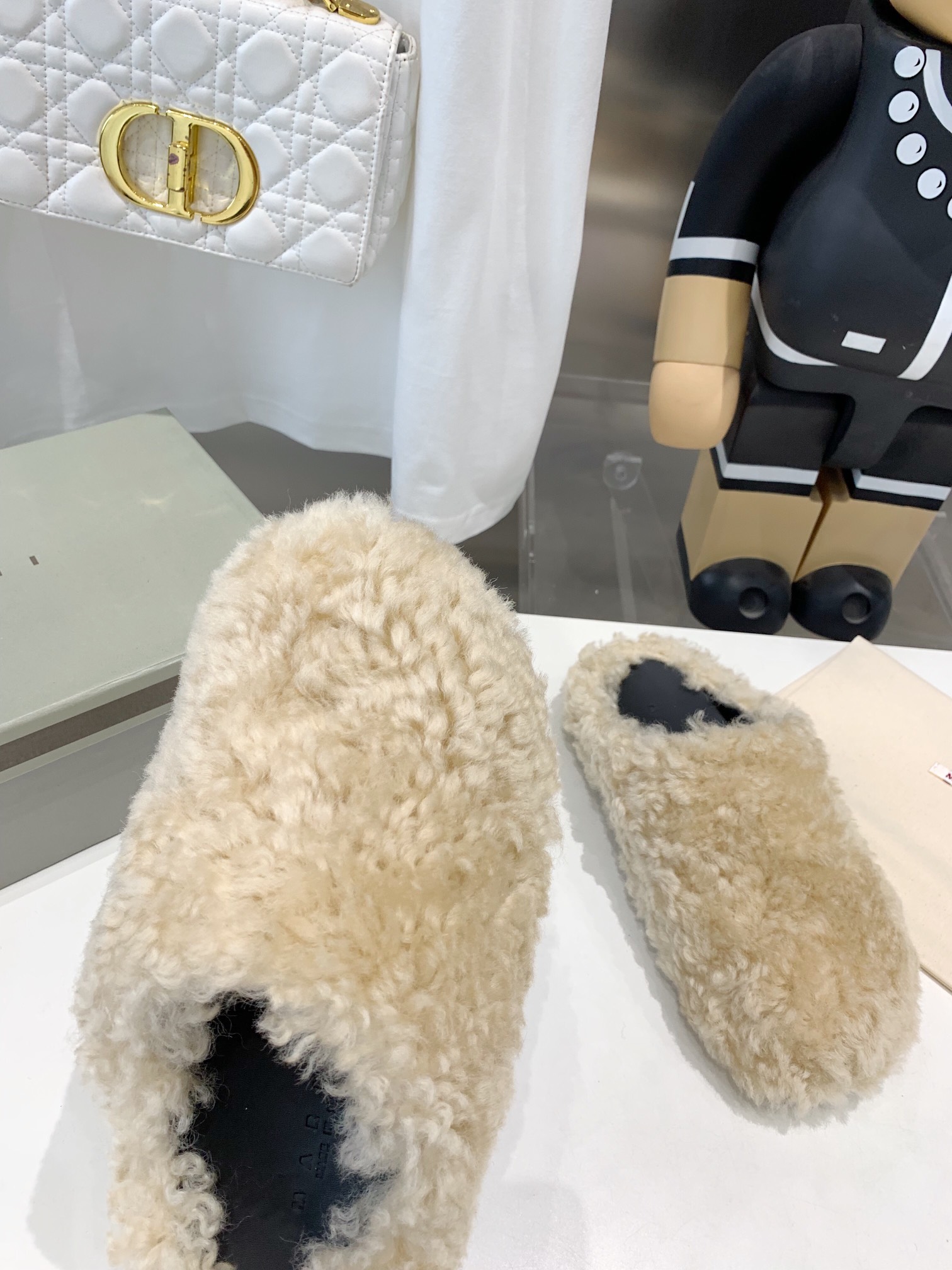 Marni Fussbett Sabot Slide Beige PB SBMS004601 LM071 00M24