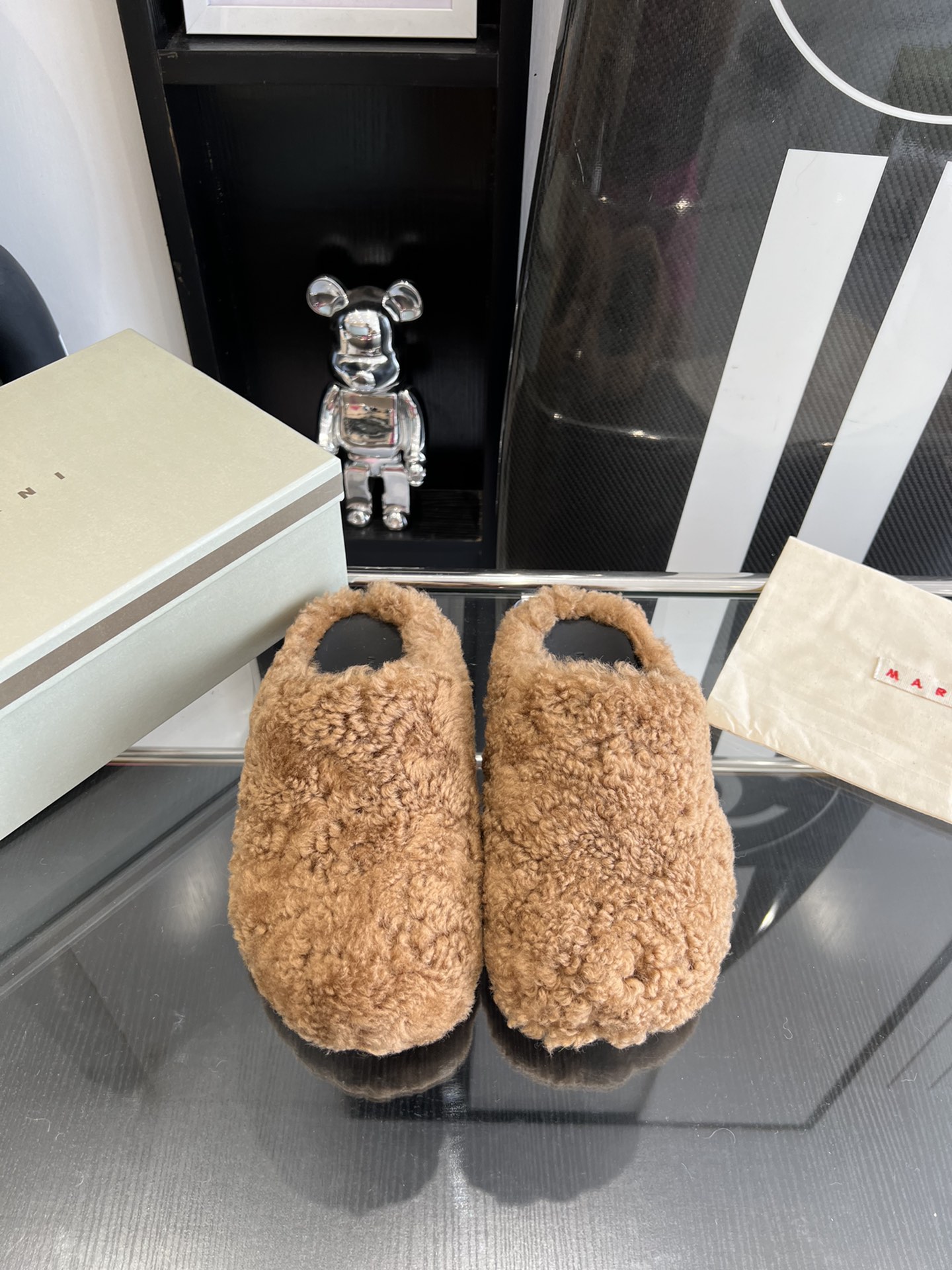 Marni Fussbett Sabot Slide Caramel PB SBMS004601 LM071 00M24